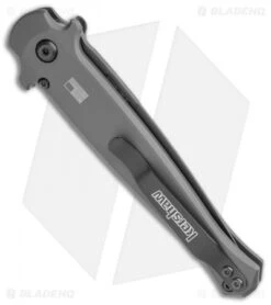 Kershaw Launch 8 Stiletto Automatic Knife Gray/CF (3.5" Black) -Sharp Edge Knife Shop Kershaw Launch 8 Stiletto Auto Gray CF Black BHQ 111461 jr side