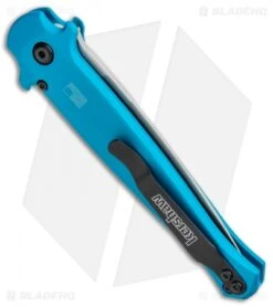 Kershaw Launch 8 Stiletto Automatic Knife Teal/CF (3.5" Stonewash) 6 Kershaw Launch 8 Stiletto Automatic Knife Teal/CF (3.5" Stonewash) -Sharp Edge Knife Shop Kershaw Launch 8 Stiletto Auto Teal CF SW KER7150TEALSW BHQ 105834 jr side