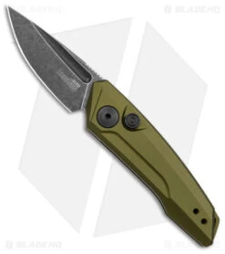 Kershaw Launch 9 Automatic Knife OD Green Aluminum (1.8" Black SW) 7250OLBW