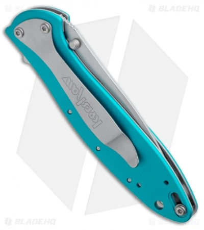 Kershaw Leek Assisted Opening Knife Teal (3" Bead Blast) 1660TEAL 2 Kershaw Leek Assisted Opening Knife Teal (3" Bead Blast) 1660TEAL - Image 2