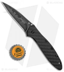 Kershaw Leek Assisted Opening Knife Carbon Fiber (3" Composite) -Sharp Edge Knife Shop Kershaw Leek Assisted Opening CF Composite 1660CFCBBW BHQ 99655 jr bottlecap