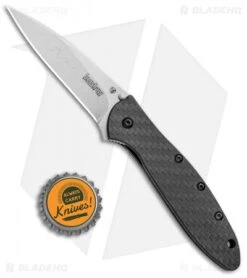 Kershaw Leek Assisted Opening Knife Carbon Fiber (3" Satin Composite) 1660CFCBSW -Sharp Edge Knife Shop Kershaw Leek Assisted Opening CF Satin Composite 1660CFCBSW BHQ 100508 jr bottlecap