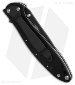 Kershaw Leek Assisted Opening Liner Lock Knife Black Aluminum (3" Black) -Sharp Edge Knife Shop Kershaw Leek Framelock A O Black BHQ 196935 td side large