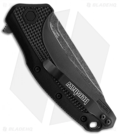 Kershaw Link Drop Point A/O Knife Black GFN (3.25" Blackwash) 2 Kershaw Link Drop Point A/O Knife Black GFN (3.25" Blackwash) - Image 2