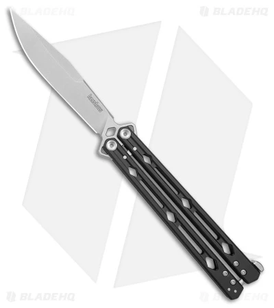 Kershaw Lucha Balisong Butterfly Knife Black (4.5" Stonewash) 5150BLK 1 Kershaw Lucha Balisong Butterfly Knife Black (4.5" Stonewash) 5150BLK