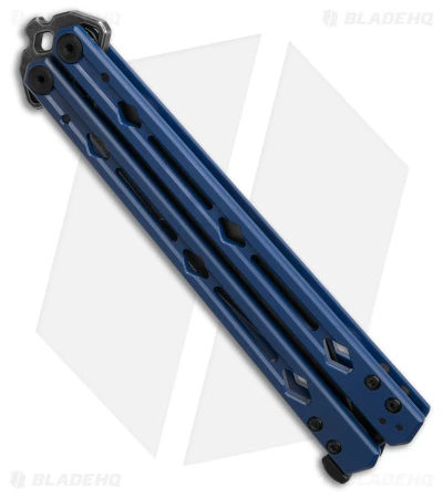 Kershaw Lucha Balisong Butterfly Knife Blue (4.5" Blackwash) 5150BLUBW 3 Kershaw Lucha Balisong Butterfly Knife Blue (4.5" Blackwash) 5150BLUBW - Image 3