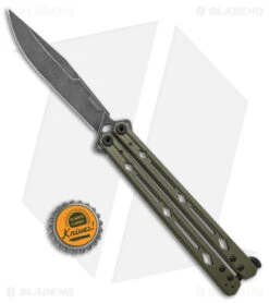 Kershaw Lucha Balisong Butterfly Knife OD Green (4.5" Blackwash) 5150ODBW 7 Kershaw Lucha Balisong Butterfly Knife OD Green (4.5" Blackwash) 5150ODBW -Sharp Edge Knife Shop Kershaw Lucha Balisong Butterfly OD Green Blackwash 5150ODBW BHQ 117072 jr bottlecap