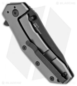 Kershaw Median Bead Blast A/O Frame Lock Knife Stainless Steel (3" Black) 6 Kershaw Median Bead Blast A/O Frame Lock Knife Stainless Steel (3" Black) -Sharp Edge Knife Shop Kershaw Median BB A O FL SS Black KS1551TI BHQ 100764 jr side