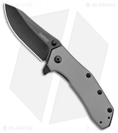 Kershaw Median Bead Blast A/O Frame Lock Knife Stainless Steel (3" Black) 1 Kershaw Median Bead Blast A/O Frame Lock Knife Stainless Steel (3" Black)