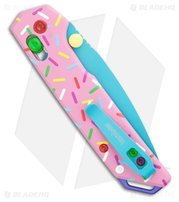 Kershaw Mini Iridium DuraLock Knife Dessert Warrior Donut (3" Blue) 2051DW 3 Kershaw Mini Iridium DuraLock Knife Dessert Warrior Donut (3" Blue) 2051DW - Image 3