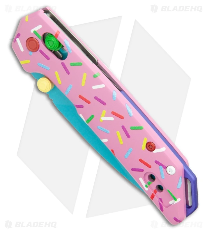 Kershaw Mini Iridium DuraLock Knife Dessert Warrior Donut (3" Blue) 2051DW 2 Kershaw Mini Iridium DuraLock Knife Dessert Warrior Donut (3" Blue) 2051DW - Image 2