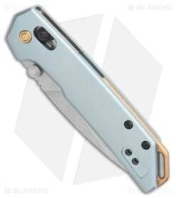 Sharp Edge Knife Shop -Sharp Edge Knife Shop Kershaw Mini Iridium DuraLock Knife Ice Blue Anodized Aluminum Stonewash BHQ 201242 kr spine large