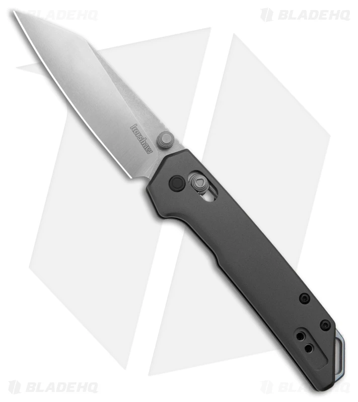 Kershaw Mini Iridium Reverse Tanto DuraLock Knife Gray Aluminum (3" SW) 2051R 1 Kershaw Mini Iridium Reverse Tanto DuraLock Knife Gray Aluminum (3" SW) 2051R