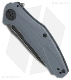 Kershaw Natrix A/O Knife Gray G-10 (3.25" BlackWash) 7007GRYBW -Sharp Edge Knife Shop Kershaw Natrix AO Gray G10 Blackwash BHQ 82057 er spine