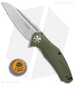 Kershaw Natrix A/O Sub-Frame Lock Knife OD Green G-10 (3.25" Stonewash) 7007OL -Sharp Edge Knife Shop Kershaw Natrix AO OD Green G10 SW BHQ 79760 er bottlecap