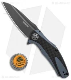 Kershaw Natrix Sub-Frame Lock Knife Blue G-10/Carbon Fiber (3.25" Gray) 7007CF -Sharp Edge Knife Shop Kershaw Natrix Blue G10 CF Gray BHQ 80570 er bottlecap