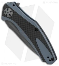 Kershaw Natrix Sub-Frame Lock Knife Blue G-10/Carbon Fiber (3.25" Gray) 7007CF -Sharp Edge Knife Shop Kershaw Natrix Blue G10 CF Gray BHQ 80570 er spine
