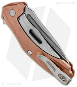Kershaw Mini Natrix Sub-Frame Lock Knife Copper (2.75" Stonewash) 7006CU -Sharp Edge Knife Shop Kershaw Natrix Sub Frame Copper SW 7006CU BHQ 80567 jr side