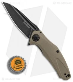 Kershaw Natrix Sub-Frame Lock Knife Tan G-10 (3.25" Black Stonewash) 7007TANBW -Sharp Edge Knife Shop Kershaw Natrix Tan G10 Black SW BHQ 87958 er bottlecap