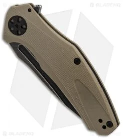 Kershaw Natrix Sub-Frame Lock Knife Tan G-10 (3.25" Black Stonewash) 7007TANBW -Sharp Edge Knife Shop Kershaw Natrix Tan G10 Black SW BHQ 87958 er spine