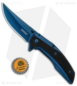 Kershaw Outright A/O Frame Lock Knife Blue/Black G-10 (3" Blue) 8320 -Sharp Edge Knife Shop Kershaw Outright AO FL Blue Black G 10 Blue 8320 BHQ 80595 jr bottlecap