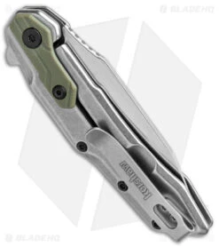 Kershaw Salvage Reverse Tanto Spring Assisted Knife Steel/GFN (2.9" SW) 1369 -Sharp Edge Knife Shop Kershaw Salvage Reverse Tanto SA Steel Green GFN SW BHQ 139779 jr side