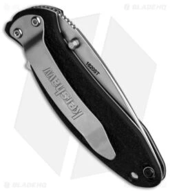 Kershaw Scallion Assisted Opening Knife Black GFN (2.25" Bead Blast Serr) 1620ST -Sharp Edge Knife Shop Kershaw Scallion Assisted Opening Knife Black GFN 2in Bead Blast Serr BHQ 6782 td side