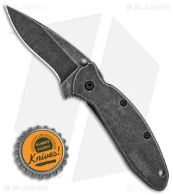 Kershaw Scallion Assisted Opening Knife Blackwash (2.25" Black) 1620FLBW 7 Kershaw Scallion Assisted Opening Knife Blackwash (2.25" Black) 1620FLBW -Sharp Edge Knife Shop Kershaw Scallion Assisted Opening Knife Blackwash 2in Black BHQ 164958 td size