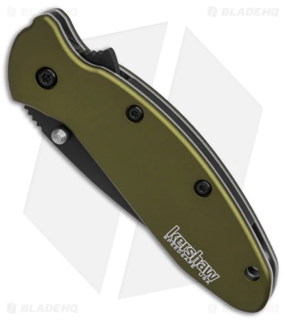 Kershaw Scallion Assisted Opening Knife Olive (2.25" Black) 1620OLBLK 2 Kershaw Scallion Assisted Opening Knife Olive (2.25" Black) 1620OLBLK - Image 2