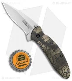 Kershaw Scallion Flipper Knife Tree Camo Aluminum (2.25" Satin) 1620C -Sharp Edge Knife Shop Kershaw Scallion Assisted Opening Tree Camo BB 1620C BHQ 0377 jr bottlecap