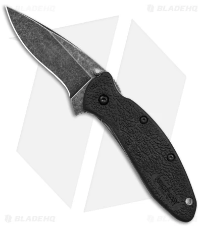 Kershaw Scallion Assisted Opening Knife Black (2.25" Blackwash) 1 Kershaw Scallion Assisted Opening Knife Black (2.25" Blackwash)