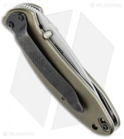 Kershaw Scallion Assisted Opening Knife Olive Green (2.25" Bead Blast) 1620OL -Sharp Edge Knife Shop Kershaw Scallion Olive Green 1620OL BHQ 14805 jr side 2