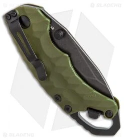 Kershaw Shuffle II Tanto Liner Lock Knife OD Green (2.25" BlackWash) 8750TOLBW -Sharp Edge Knife Shop Kershaw Shuffle 2 tanto OD Green blackwash BHQ 52218 er side