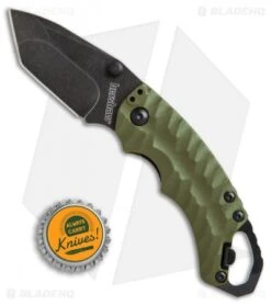 Kershaw Shuffle II Tanto Liner Lock Knife OD Green (2.25" BlackWash) 8750TOLBW -Sharp Edge Knife Shop Kershaw Shuffle 2 tanto OD Green blackwash BHQ 52218 er size