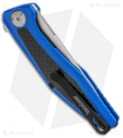 Kershaw Sinkevich Atmos Liner Lock Knife Blue G-10/Carbon Fiber (3" Satin) 6 Kershaw Sinkevich Atmos Liner Lock Knife Blue G-10/Carbon Fiber (3" Satin) -Sharp Edge Knife Shop Kershaw Sinkevich Atomost LL Blue G 10 CF Satin KS4037BLU BHQ 90130 jr side