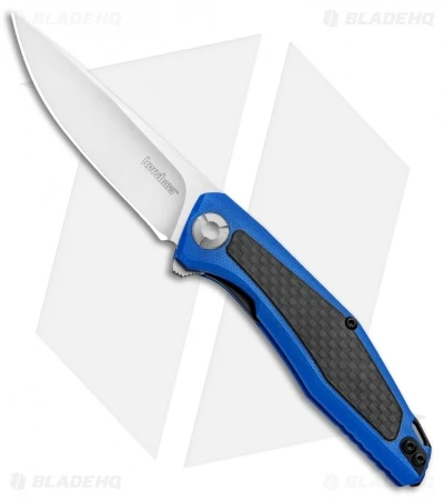 Kershaw Sinkevich Atmos Liner Lock Knife Blue G-10/Carbon Fiber (3" Satin) 1 Kershaw Sinkevich Atmos Liner Lock Knife Blue G-10/Carbon Fiber (3" Satin)