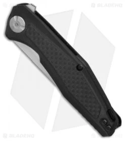 Kershaw Sinkevich Atmos Liner Lock Knife Black G-10/Carbon Fiber (3" Satin) 4037 6 Kershaw Sinkevich Atmos Liner Lock Knife Black G-10/Carbon Fiber (3" Satin) 4037 -Sharp Edge Knife Shop Kershaw Sinkevich Atoms Black G10 CF satin BHQ 80582 er spine