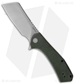 Kershaw Static Clever Liner Lock Knife Green Micarta (2.8" Stonewash D2)