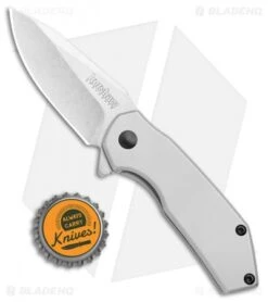 Kershaw Valve Frame Lock Knife Bead Blast Stainless Steel (2.25" Stonewash) 1375 -Sharp Edge Knife Shop Kershaw Valve FL BB SS SW 1375 BHQ 106041 jr bottlecap