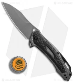 Kershaw Vedder Assisted Opening Knife Black G-10 Overlays (3.25" Gray) 2460 -Sharp Edge Knife Shop Kershaw Vedder black G10 overlays gray BHQ 52173 er bottlecap