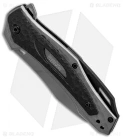Kershaw Vedder Assisted Opening Knife Black G-10 Overlays (3.25" Gray) 2460 -Sharp Edge Knife Shop Kershaw Vedder black G10 overlays gray BHQ 52173 er spine