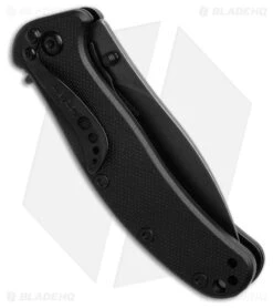Kershaw Zing Assisted Opening Liner Lock Knife Black G-10 (3" Black SW) -Sharp Edge Knife Shop Kershaw Zing Black G10 AO BHQ 196936 td side large