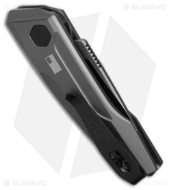 Kershaw Launch 9 Automatic Knife Drop Point Gray Aluminum (2" Black SW) -Sharp Edge Knife Shop Kershaw launch 9 AK Drop Point Gray Aluminum 2in BSW BHQ 177025 td side