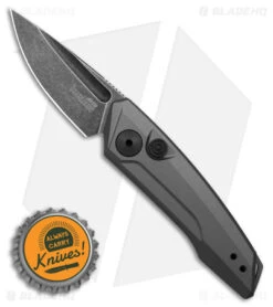 Kershaw Launch 9 Automatic Knife Drop Point Gray Aluminum (2" Black SW) -Sharp Edge Knife Shop Kershaw launch 9 AK Drop Point Gray Aluminum 2in BSW BHQ 177025 td size