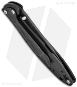 Kershaw Leek Assisted Opening Knife Black (3" Damascus) 1660DAMBK 8 Kershaw Leek Assisted Opening Knife Black (3" Damascus) 1660DAMBK -Sharp Edge Knife Shop kershaw black damascus plain 1660damckt leek side