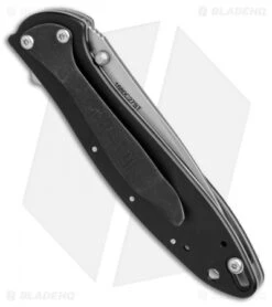 Kershaw Leek Assisted Opening Knife Black (3" Bead Blast Serr) 1660C27ST -Sharp Edge Knife Shop kershaw leek black bb KS1660C27ST BHQ 49610 er side
