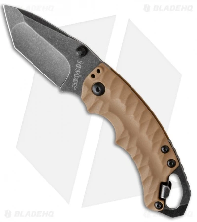 Kershaw Shuffle II Tanto Liner Lock Knife Tan (2.25" BlackWash) 8750TTANBW 1 Kershaw Shuffle II Tanto Liner Lock Knife Tan (2.25" BlackWash) 8750TTANBW